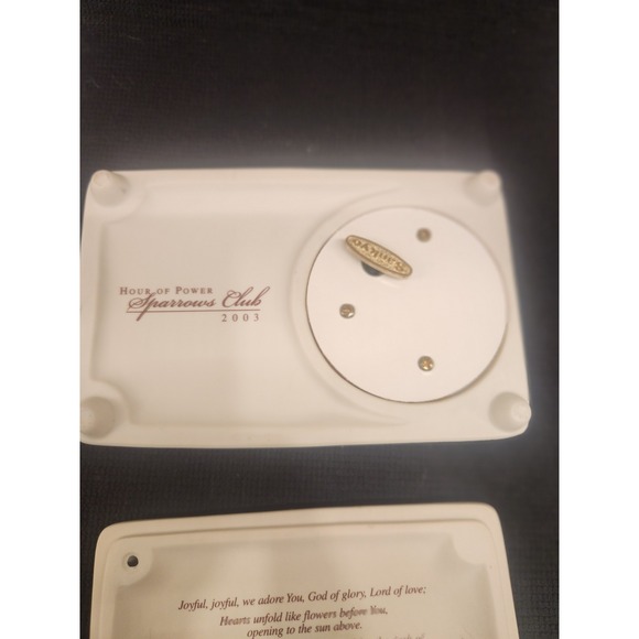 Vintage 2003 Sparrows Club Porcelain‎ Bird Music Trinket Box Plays "Ode to Joy" - Picture 10 of 13